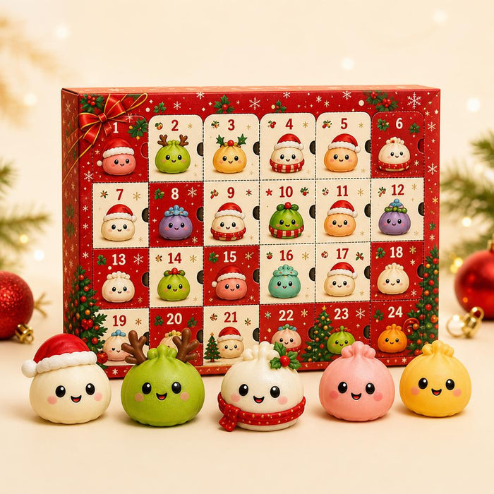 Calendario de Adviento Squishy Dumplings – foto de estudio
